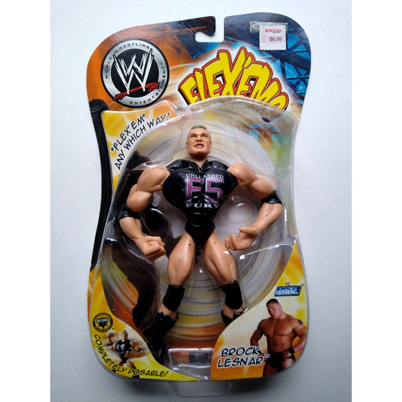 Brock Lesnar Action Figure Toy Flexems Jakks Pacific World Wrestling WWE SEALED - Picture 1 of 7